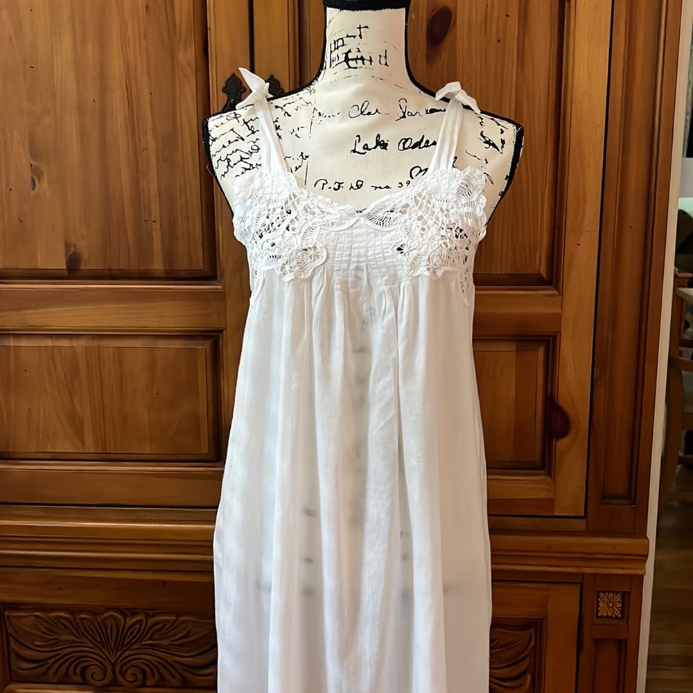 COPY - Vintage Battenburg Lace Nightgown